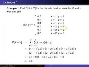 Bivariate random variables expected value -- Example 1