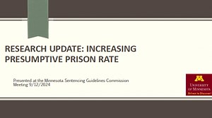 Increasing Presumptive Prison Rate