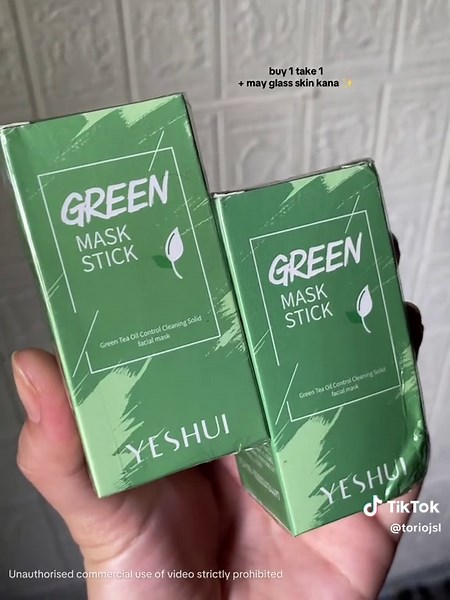buy 1 take 1 green mask stick 💚