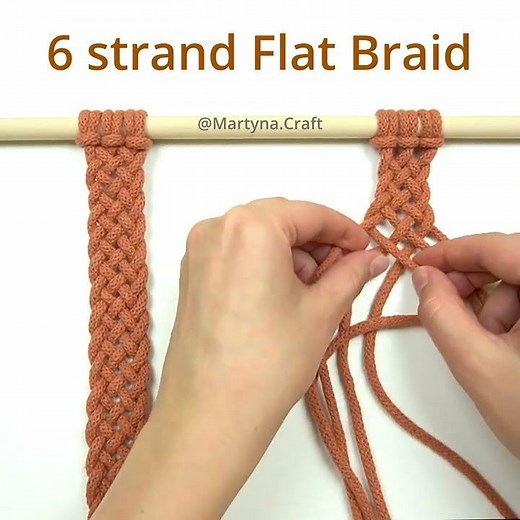 How to make a 6 strand Flat Braid? #shorts