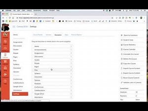 Managing Canvas Sidebar Options