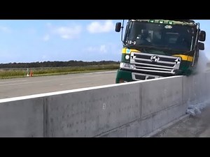 Crash testing single slope concrete barrier/ Installation process