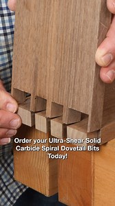 🚀 NEW ROUTER BIT from Ultra-Shear! 🚀 Take your joinery to the next level with the Solid Carbide Spiral Dovetail Bits. 🔑 Why you’ll love them: • 🆕 NEW Bit Alert – Be among the first to put them to work in your shop. • 🔄 Spiral Design – Eliminates chatter & burning for cleaner, no-drama dovetail cuts. • 💎 Solid Carbide Construction – Long-lasting strength and accuracy. • 🌎 Proudly Made in Northeast Ohio – Quality craftsmanship you can trust. Upgrade your dovetail game today. 👉 Get yours no
