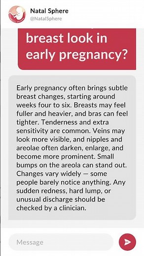 How does your breast look in early pregnancy?