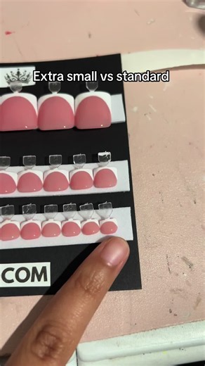Smaller Pinky Toe Press-On Nails — Extra Small vs Standard