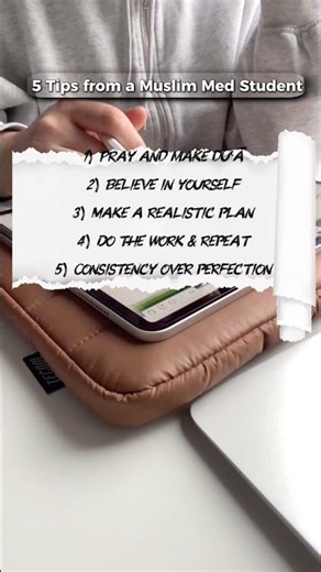 5 Tips from a Muslim Med Student #studytips #studyplan #planning #studymotivation #studyvibes