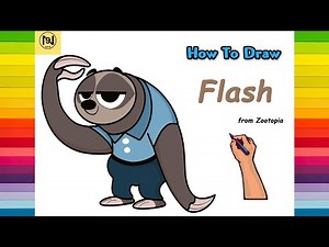 How To Draw Flash Sloth from Disney Zootopia