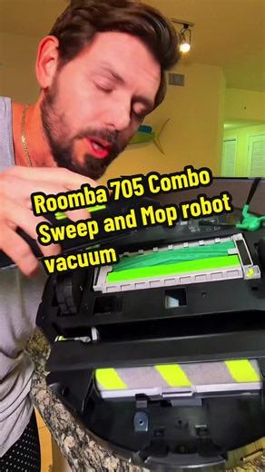 Roomba 705 Combo Sweep and Mop robot vacuum #vacuumcleaner #robotvacuumcleaner #robotvacuumcleaner #roomba #tiktokshopcreatorpicks