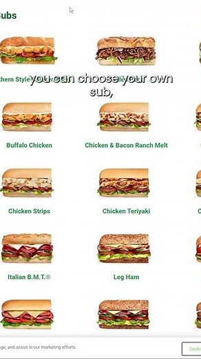 Subway has a calorie calculator