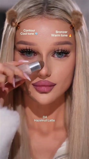 contour cool tone🧊 Vs Bronzer warm tone🔥😍#trending #makeup #shortsfeed #viral #youtube #newsong #new
