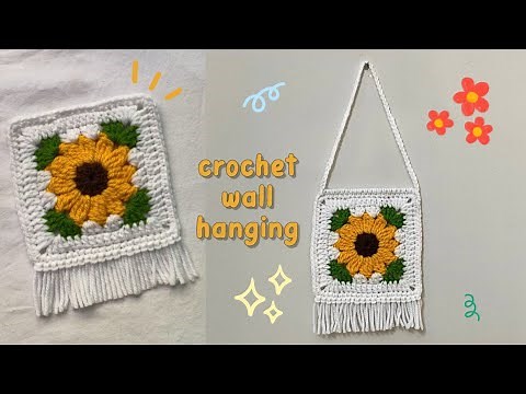 How To Crochet Flower Wall Hangings For Beginners 🌼- Easy & Fun Tutorial
