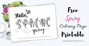 FREE Spring Coloring Page Printable