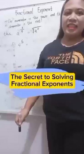 Fractional Exponents in 60 Seconds #mathskills #mathematics #mathisfun #math | Shirley Huavas Macabio