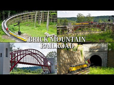 [4K] Brick Mountain - Huge Rideable Miniature Railroad - 60 fps