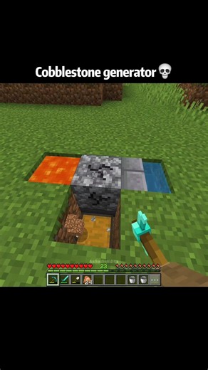 Minecraft easiest cobblestone generator moments