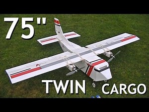 75" RC Scratchbuilt Cargo Plane - Maiden Flight