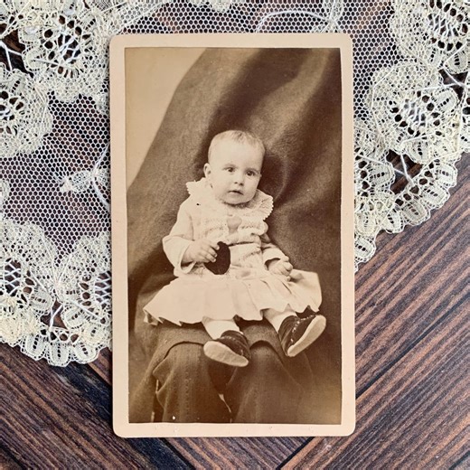 Hidden Father Carte De Visite Photo: Antique Victorian Photography Baby Portrait, 1800's CDV Photograph - Etsy