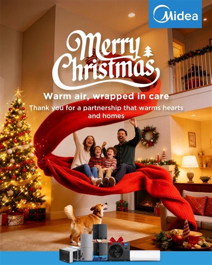 🎶 I don’t want a lot for Christmas… …just a warm, cozy home for the people and pets I love. 🧣🏠 From chilly mornings to holiday gatherings, we offer easy upgrade heat pump solutions for all climates, all budgets, and all families! Warm air. Wrapped in care. Happy Holidays from the Midea team to you and yours! 🎄✨ 🌐 Learn more at https://www.mideacomfort.us 📩 Contact: infohvac.na@midea.com #MideaHeatPump #MideaComfort #HVAC #holidayseason #Christmas | Midea Heating & Cooling North America