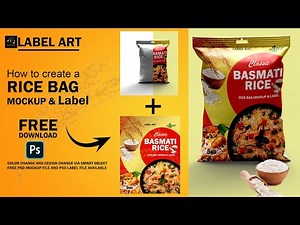 How To design a Mastering Rice Package Design and Mockup in Photoshop I Photoshop Tutorial