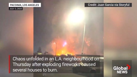 Fireworks explosion in LA neighbourhood causes chaos, burns homes