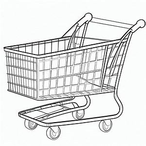 40 COLORING PAGES || Shopping Carts || Instant DIGITAL Download || Shop Your Way to Creativity! - Etsy