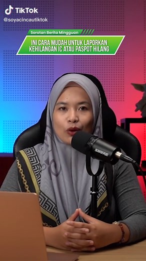 Ini cara mudah untuk laporkan kehilangan IC atau paspot hilang #soyacincautiktok #SembangGadget #TahukahAnda #TechTok