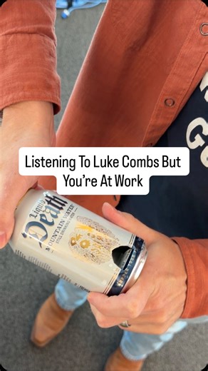 KNIX Country 102.5 on Instagram: "We’ll stick with water until we’re off the clock 🍻 #lukecombs #iheartcountry #countrymusic #liquiddeath #workhard #beer"