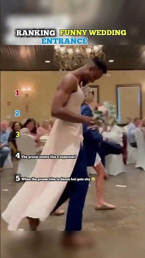 Ranking Funny Wedding Entrances 💍😂 | Best Wedding Entrance Moments #shorts