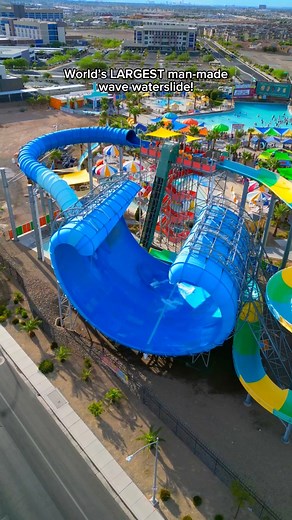 4.3M views · 37K reactions | World’s LARGEST man-made wave waterslide! 勞 Would you try this?  Cowabunga Bay Las Vegas Visit Las Vegas #waterpark #waterslide #travel #water #thrill #thrilling | Alex Ojeda | Facebook