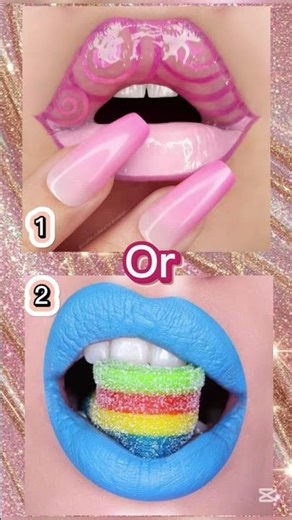 1 or 2? 😻❤️😍🤩💝❣️❤️‍🔥🔥💗💗🫦💖💘💕😘🥳🌸🥹💙#new #vs #or #lips #like #pink #shortvideo