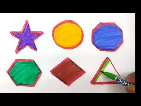 Hickory Dickory with 2D Drawing Fun || education video || 2D preschool Shapes Song for Toddlers ||