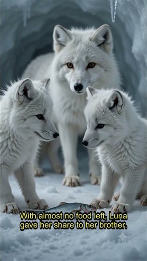 Arctic Fox Cub Lost in a Snowstorm | Arctic Fox Family Wild Frost Wonders #shorts