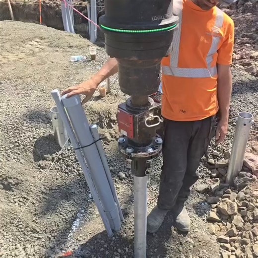 1.6K views | @highmarkpower features the perfect setup for small machines: the MM10K gimbal mount screw anchor drive fitted with HALO, Digga North America 's patented LED light alignment system for keeping piles straight, along with a torque hub for accurate torque measuring and data logging. #augerdrive #auger #drilling | Equipment & Contracting | Facebook