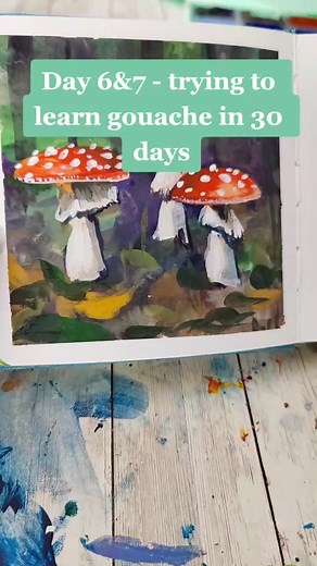 Day 6&7 - Applying Gouache Techniques to my Compositions