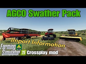 AGCO Swather Pack / FS25 crossplay mod