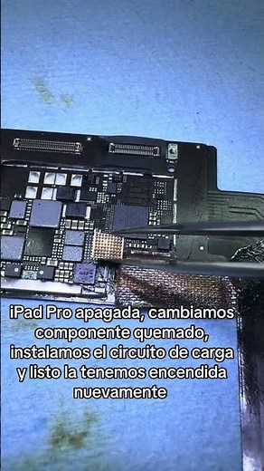 Reparación iPad Pro en corto por cargador genérico #apple #smartphone #ipadpro #apagada #cargador