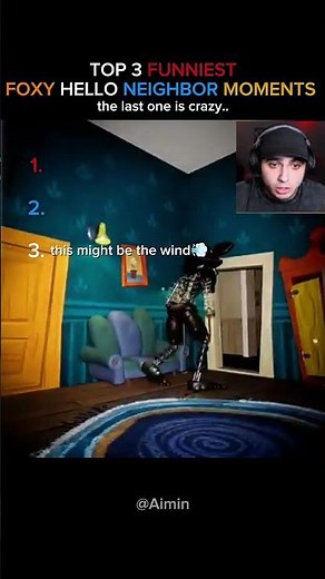 TOP 3 Funniest Foxy Hello Neighbor Moments #shorts