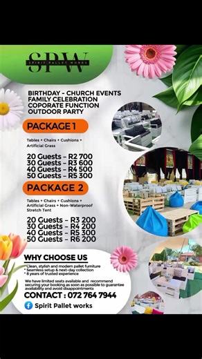 Stylish Pallet Furniture for Corporate and Private Events