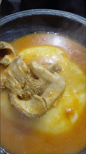 Fufu and Chicken light soup