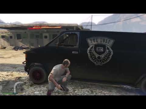 GTA 5 Trevor vs Bikers Gang Mission: Follow the van and take down the bikers