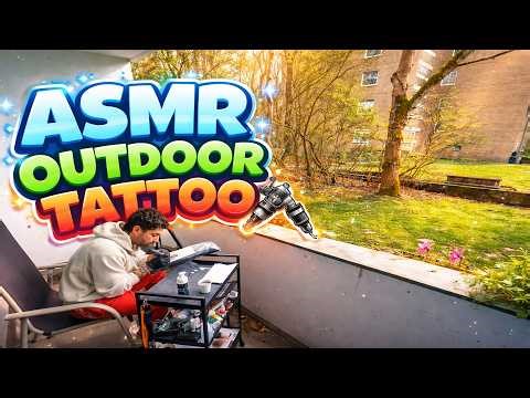 Relaxing ASMR Tattoo Process 🖤 No Talking | Real Tattoo Sounds