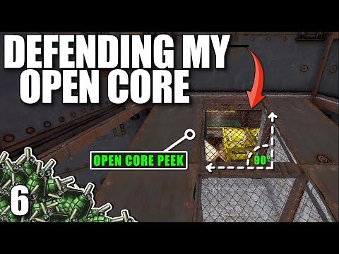 DEFENDING MY NEW OPEN CORE DESIGN FROM A 10+ DEEP CLAN | Solo Rust