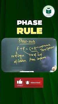 Phase Rule Explained in 30 Seconds | Chemistry | Civilstap