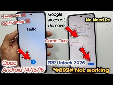 OPPO FRP Bypass 2026 🔥All OPPO Android 14/15/16 Google Account Unlock Without PC
