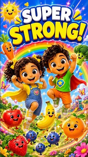 🥕 Healthy Food Makes Us Strong! | Kids Song | Nursery Rhyme #healthylifestyle