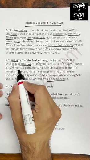 Mistake to avoid in your SOP #mba #mbastudent #gmat #mim #studyabroad #sop #statementofpurpose