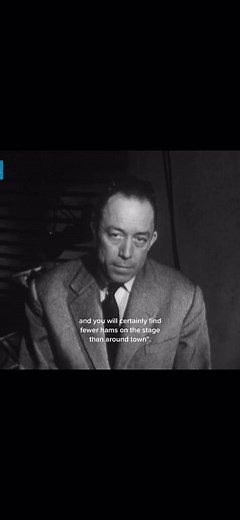 Albert Camus, Why I work in theatre (1959) #albertcamus #camus #theatre