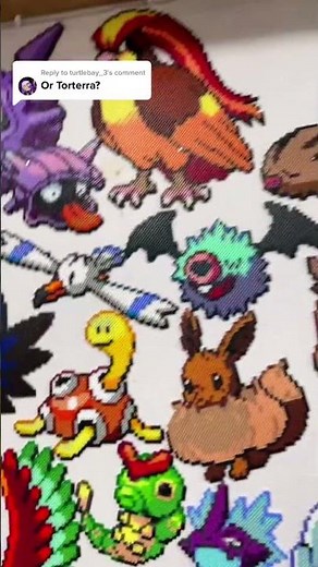 Pixel Pokemon Turtles are the BEST! DIY, Perler bead, Hama