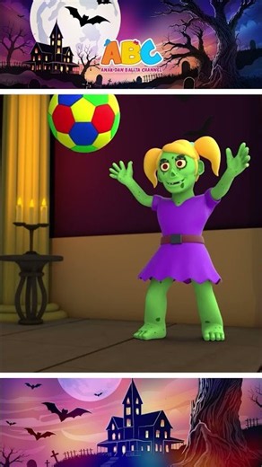 🎃zombi menari di dalam kastel🏰 Lagu Seram #shorts #spooky #kidssongs #laguanakanak