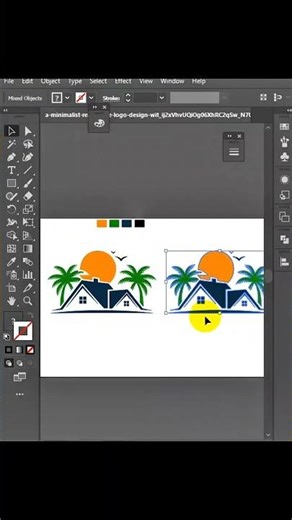 Minimalist House #logo Design in Adobe Illustrator | Vector #design #tutorial for Beginners #usa